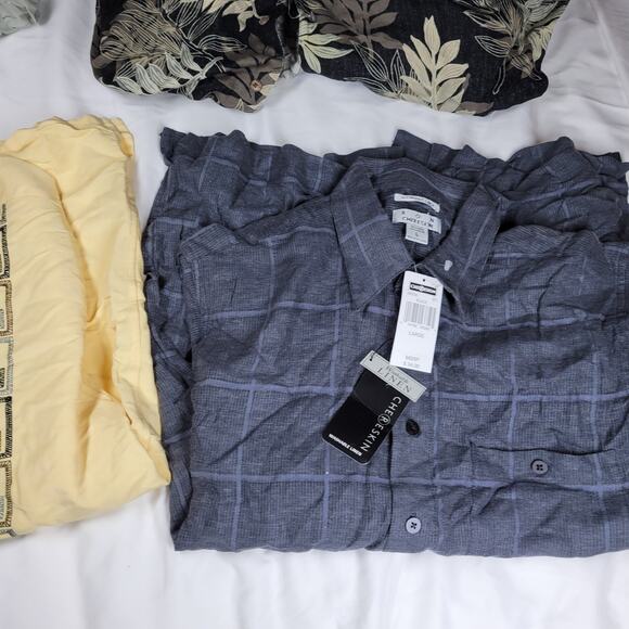 VTG Hawaiian Shirts Mens Sz Large Linen Blend Beach Hawaii Bowling Lot of 5 NWT - Picture 9 of 9